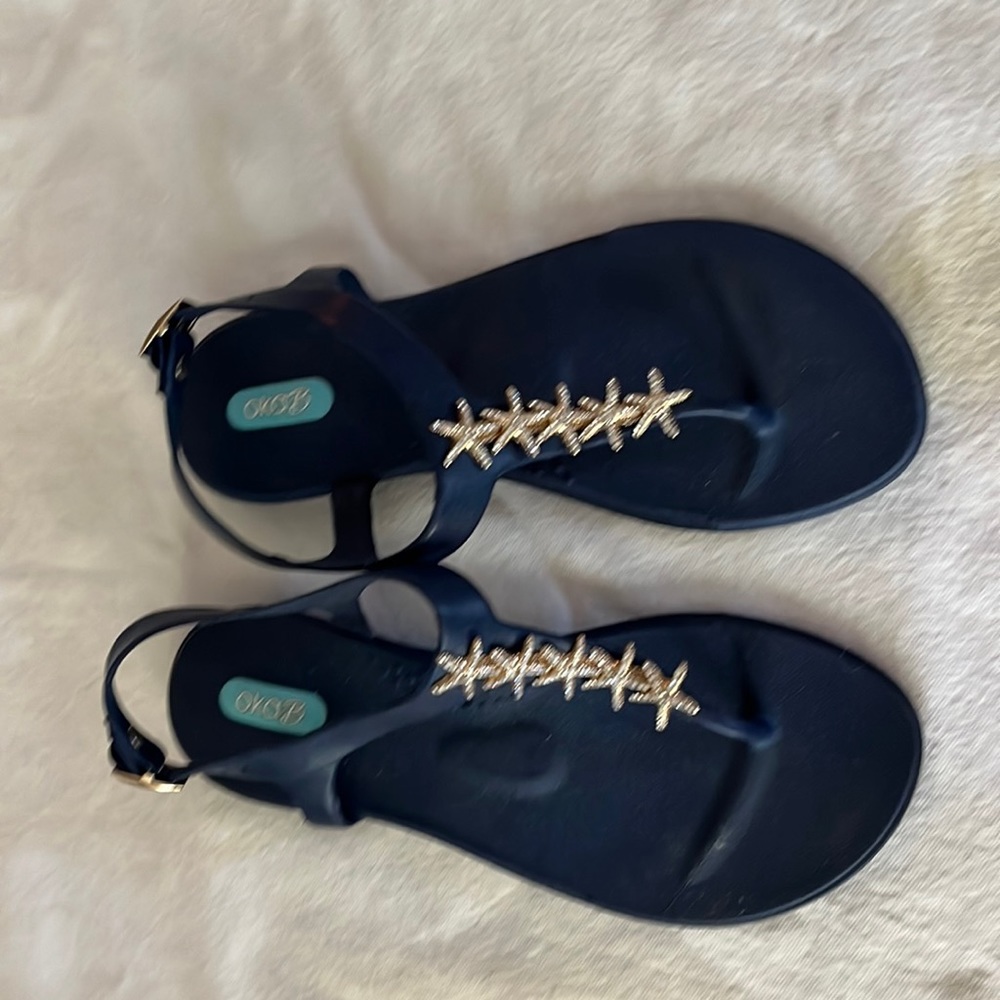 OkaB ballet flats.  Worn a very few times.  Soft jelly like sole and toe.